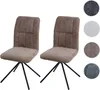 Two chairs on a white background with color swatches on the right. Voir les images du produit