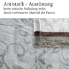 A close-up view of a soft blanket with a floral pattern and a striped edge. Produktbild-Vorschau