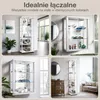 K-Möbel Wisząca witryna w kolorze białym (80x60x25 cm) z 2 Podgląd zdjęcia produktu 6