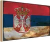vianmo Holzschild 30x40 cm Serbien Serbia Flagge Fahne Produktbild-Vorschau 1