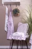 Clayre & Eef Kissenbezug für Stuhl 40x40 cm Violett Weiß Produktbild-Vorschau 3