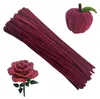 100 Stück Weinrot Pfeifenputzern,Pfeifenreiniger-Kit Produktbild-Vorschau 1