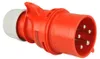 PCE CEE-Stecker 5-polig 32A Phasenwender rot Produktbild-Vorschau 1