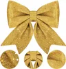 Vianočná mašľa s flitrami 30x27,5 cm zlatá, vianočná Náhľad obrázku produktu 6