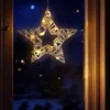 Rieten ster, warm wit verlicht met timer - 35 cm - Productafbeelding-voorbeeld 5