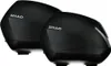Two black motorcycle side cases are shown against a white background. Produktbild-Vorschau