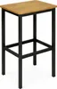 BEGRYF Barhocker 65 cm Eichefarben 40x30 cm, schwarzes Produktbild-Vorschau 1