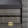 vidaXL Canapé-lit extensible 3 places avec toit Poly rotin Voir les images du produit 8
