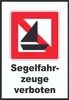 Segelboote verboten Symbol und Text Segeln verboten A4 Produktbild-Vorschau 1