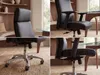 FineBuy Chaise de bureau PORTO cuir véritable noir Voir les images du produit 4