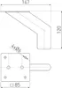 Technical drawing of a furniture foot with dimensions. Produktbild-Vorschau