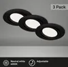 LED Einbauleuchten 3er Set 7 W matt-schwarz Kunststoff Ø Produktbild-Vorschau 2