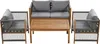 Merax 4-tlg. Gartenlounge-Set, Gartengarnitur aus Holz und Produktbild-Vorschau 10