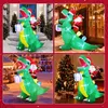père Noël gonflable de 213 cm sur dinosaure avec lumières Voir les images du produit 7