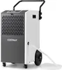 A commercial dehumidifier with a drain hose attached, shown on a white background. Produktbild-Vorschau