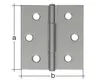 Alberts® Scharnier Messing 64x64 mm Produktbild-Vorschau 4