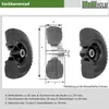 Sackkarrenrad Luftrad 260x85 mm 3.00-4 60 mm versetze Nabe Produktbild-Vorschau 5