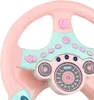 Rosa und hellblaues Spielzeuglenkrad mit Knöpfen und Tacho-Grafik Náhľad obrázku produktu