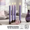 LED Stabkerzen Echtwachs lila 4 Stück, mit Timer und Produktbild-Vorschau 5