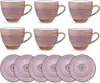 Wilmax Tasse mit Untertasse 300 ml 6er-Set Lavendel aus Produktbild-Vorschau 1