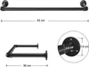 Songmics Kleiderstange Wandmontage Industrie-Design Schwarz Produktbild-Vorschau 4
