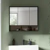 Bagno spiegelkast 3 spiegeldeuren lichtgrijs, crèmekleurig. Anteprima dell’immagine prodotto 7