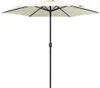 vidaXL Parasol avec mât en aluminium 270x246 cm blanc sable Voir les images du produit 1