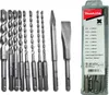 A set of Makita SDS-Plus drill bits and chisels is displayed on a white background, with the product packaging visible on the right. Anteprima dell’immagine prodotto