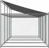 vidaXL Psí bouda se střechou a dveřmi šedá 8x2x2 m Náhled obrázku produktu 5