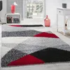 Shaggy Teppich Hochflor Langflor Weich Geometrisch Produktbild-Vorschau 1