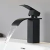 Wasserfall Waschtischarmatur, 304 Edelstahl Schwarz, Produktbild-Vorschau 1