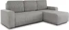 A gray corduroy sectional sofa is shown against a white background. Produktbild-Vorschau