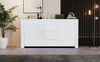 Szafka do salonu Sweiko 140x40x65cm, nowoczesna komoda z 3 Podgląd zdjęcia produktu 8