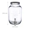 Relaxdays Getränkespender 3,5 l, Glas, Zapfhahn, Retro Produktbild-Vorschau 4