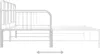 vidaXL Ausziehsofa Bettgestell Weiß Metall 90x200 cm Produktbild-Vorschau 6