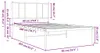 vidaXL Postel s čelem kovová bílá 80x200 cm Náhled obrázku produktu 7