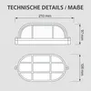 Technical details and dimensions of a light fixture. Produktbild-Vorschau