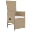The Living Store 9-tlg. Garten-Essgruppe mit Kissen Beige Produktbild-Vorschau 5