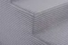 A close-up view of a gray corduroy pet stair. Voir les images du produit