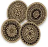 itenga 40x Bierdeckel Mandala Kraftpapier I Braun Schwarz I Produktbild-Vorschau 1