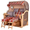 Strandkorb-Set - bene living - Königssee Teak - PE grau- Produktbild-Vorschau 1