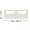 vidaXL Padiglione parete laterale con finestre 6x2 m crema Anteprima dell’immagine prodotto 3