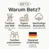 A graphic explaining the benefits of the Betz brand, featuring icons and text. Produktbild-Vorschau