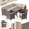 CASARIA® Polyrattan Ecklounge Set WPC Esstisch Ecksofa 2 Produktbild-Vorschau 1