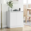 vidaXL Credenza a LED bianca 71 x 34,5 x 75 cm in materiale Anteprima dell’immagine prodotto 2