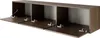A wall-mounted TV cabinet with three open compartments and doors. Voir les images du produit