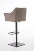 TPFLiving Barhocker Damaskus Gestell schwarz Stoff Produktbild-Vorschau 4