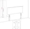 vidaXL Kopfteil mit Ohren Dunkelgrau 147x16x118/128 cm Produktbild-Vorschau 7