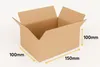 A cardboard box with dimensions indicated by yellow arrows and text. Podgląd zdjęcia produktu