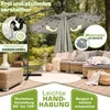 tillvex Hliníkový slunečník s výkyvnou hlavou, barva taupe, Náhled obrázku produktu 4